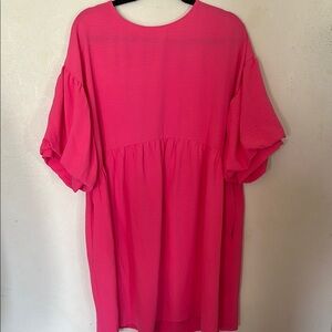 Pink Puff Sleeve Dress